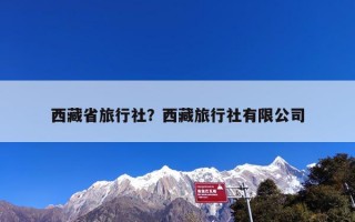 西藏省旅行社？西藏旅行社有限公司