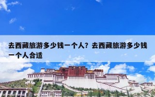 去西藏旅游多少钱一个人？去西藏旅游多少钱一个人合适