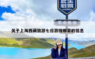 关于上海西藏旅游七日游找哪家的信息